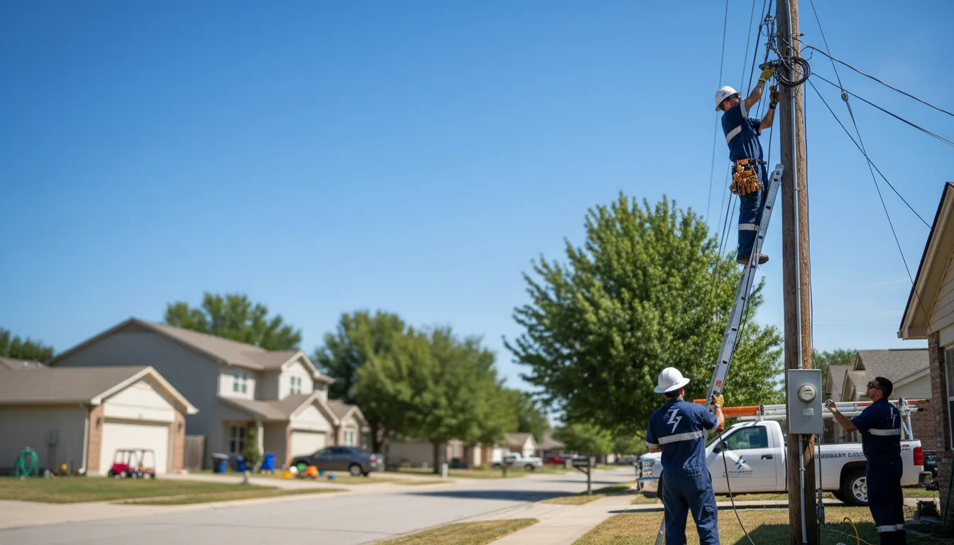 Residential electrician providing installation services in Wylie, TX
